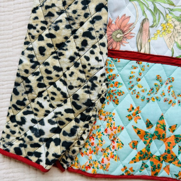 Johnny Was Liliana Quilted Pocket Coat Jacket Leopard Print Animal Cheetah XS/S - Picture 15 of 16